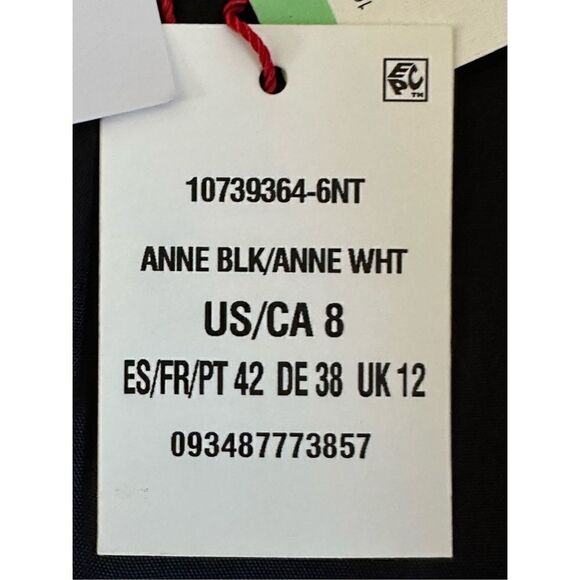 Anne Klein Women’s Black Herringbone Wide-Lapel Belted-Cuff Blazer Size 8 - Picture 7 of 12